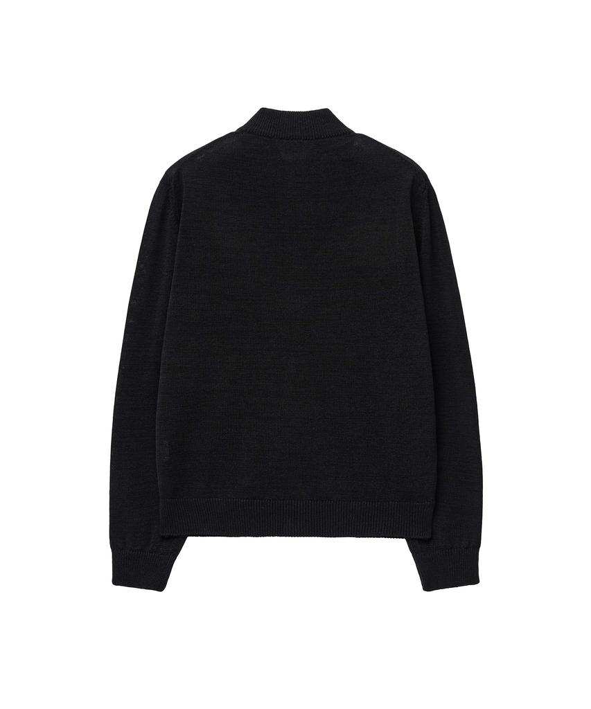 IOLO Linen A-One Knit Jacket_Ink Black