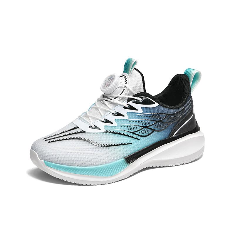 

Спортивная обувь для мальчиков с вращающейся пряжкой и амортизацией, дышащая сетчатая обувь для бега на мягкой подошве для мальчиков-студентов 40