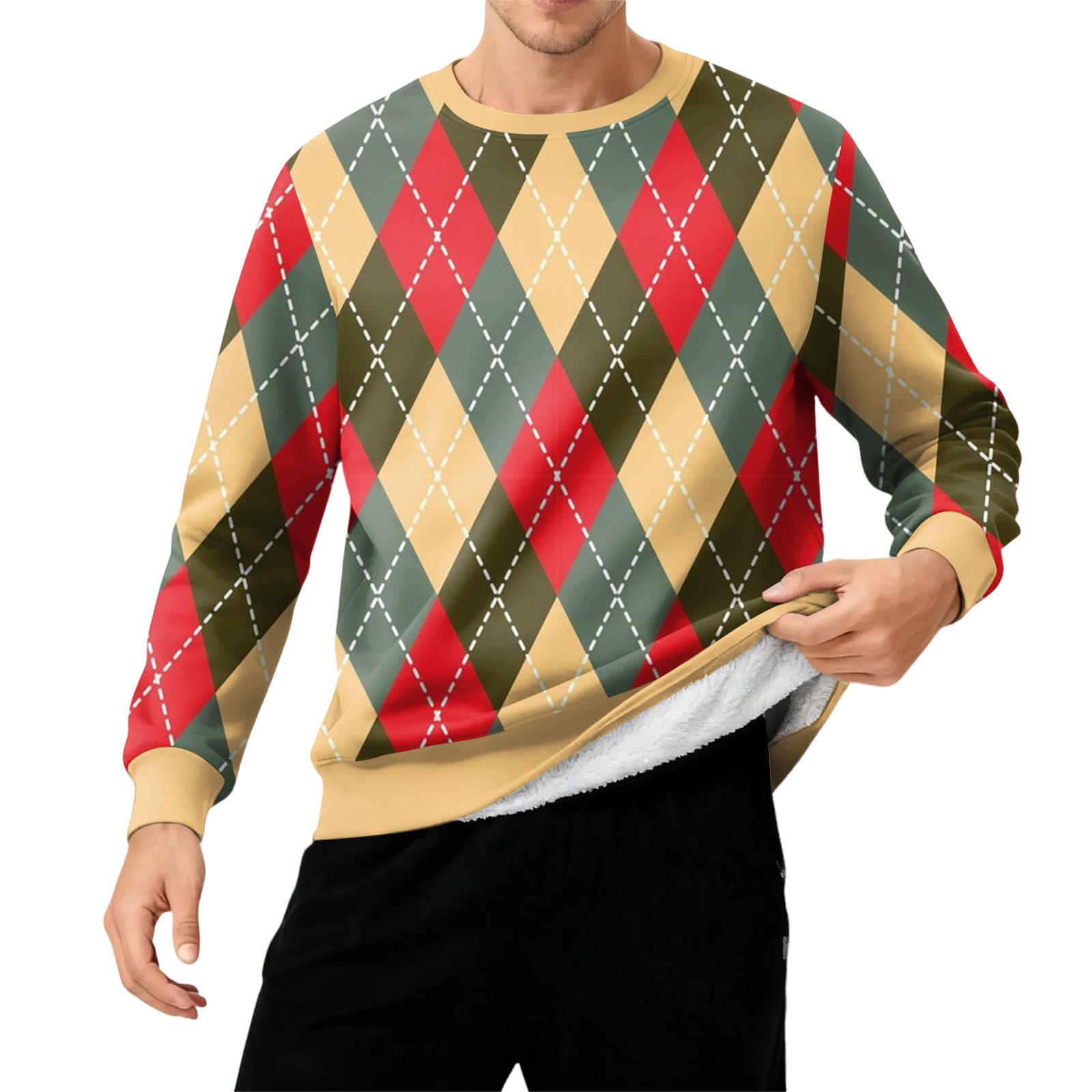 

Мужской свитшот с круглым вырезом, на флисовой подкладке, плотный, однотонный XXXL красный