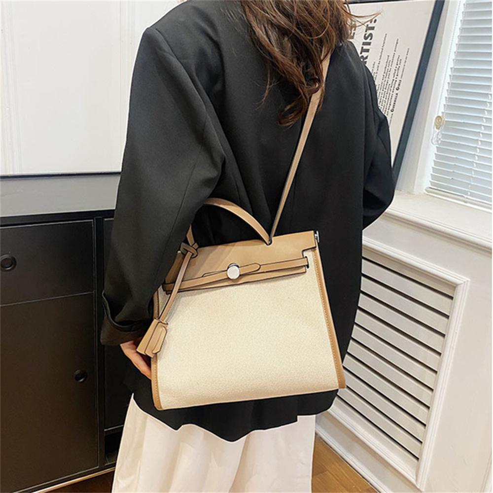New PU Briefcase Small Square Bag Large Capacity Bag Shoulder Bag