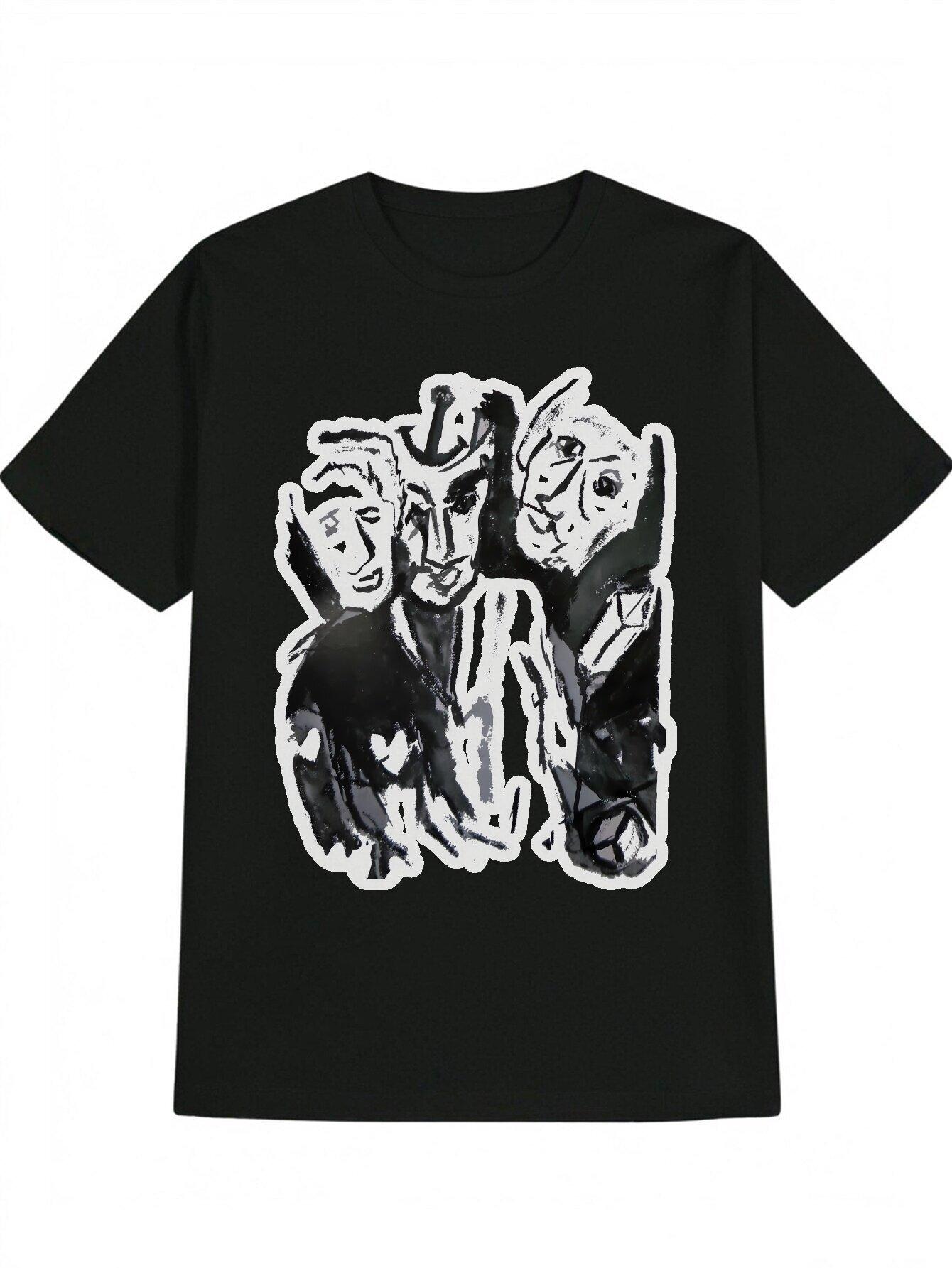 Y2K Anime Horror Band Graphic T-shirt S