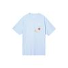 T Shirts Men's Blue Crew Neck Moderate Straight Fit (Unisex) T-Shirts DR7967 441