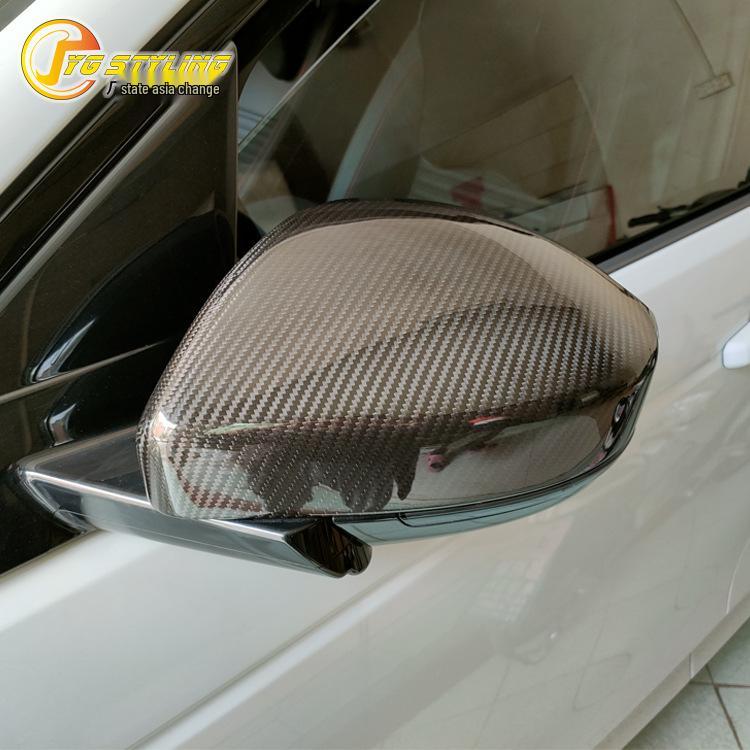 Highly Popular Dry Carbon Fiber Stick-on Mirror Covers for Jaguar F-PACE and E-PACE.