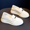 Women Sneakers  Genuine Leather Breathble Vulcanized Shoes Platform Shoes White Slip on Casual White Shoes  Mujer