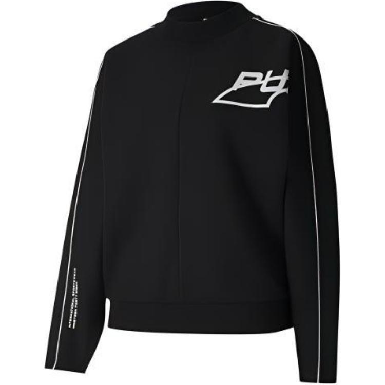 (WMNS) PUMA Evide Logo Printing Round-neck Sweatshirt Black Women s 597384-01 S