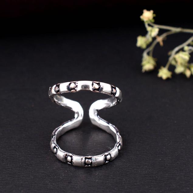 

Full Finger Arthritis Splint Ring – Adjustable Silver Thumb Ring for Women 3