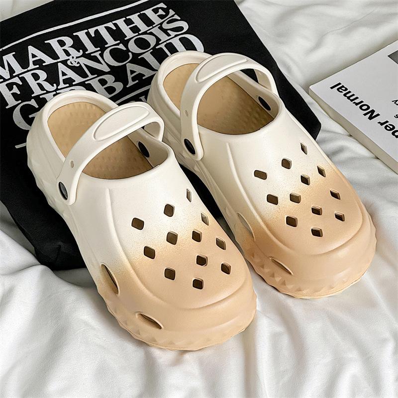 Summer new fashion trend casual hole shoes wear thick-soled non-slip wear-resistant garden shoes cool slippers tide