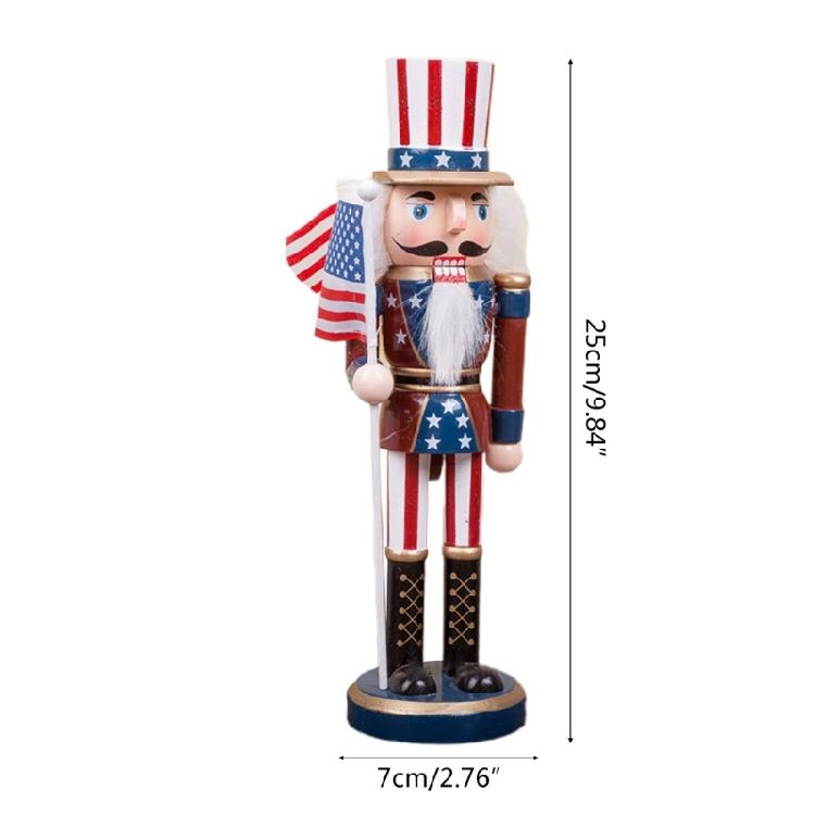 American Wooden Nutcracker Soldier Figurine Christmas Decor Display Gift 10 Inch