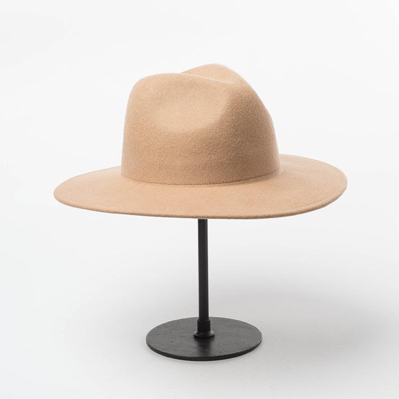 Autumn and winter new multi-color decorative with delicate wool jazz top hat casual fashion felt jazz hat