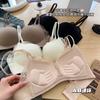 Small breasts show big gathering underwear women's no steel ring sexy lace collection breast anti-sagging seamless bra cover palm cup