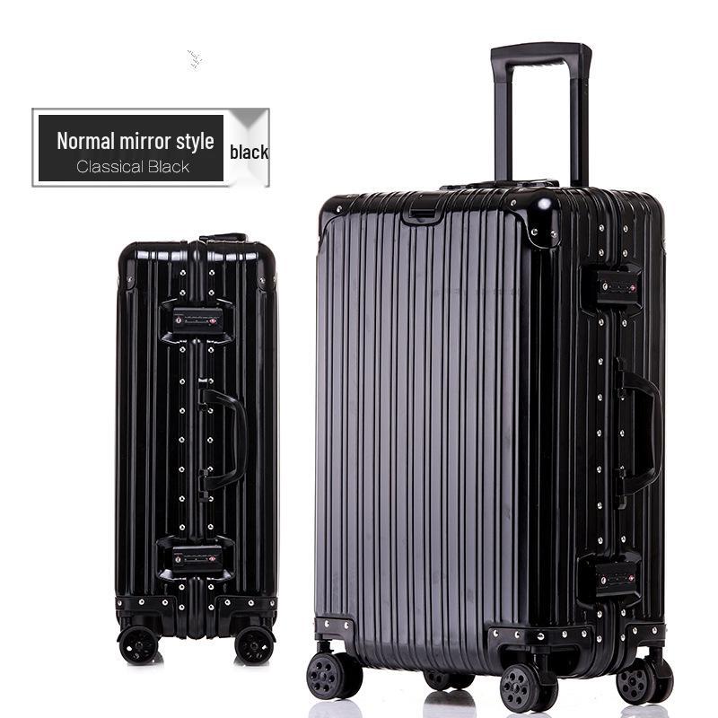 20-Inch Aluminum-Magnesium Alloy Carry-On Suitcase with Password Lock and Metal Frame