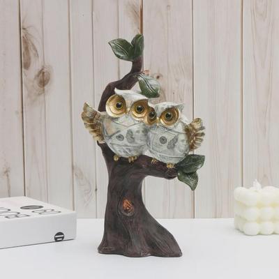 Cute Owl Resin Ornaments for Living Room or TV Cabinet