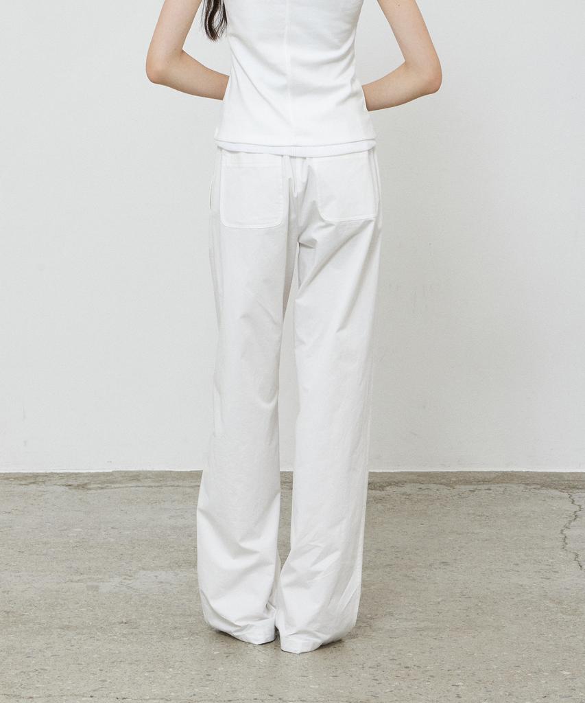 NOTIA Cotton Banding Pants - White