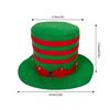 Christmas Hat Top Hat New Year Festive Green Stripes  Christmas Party