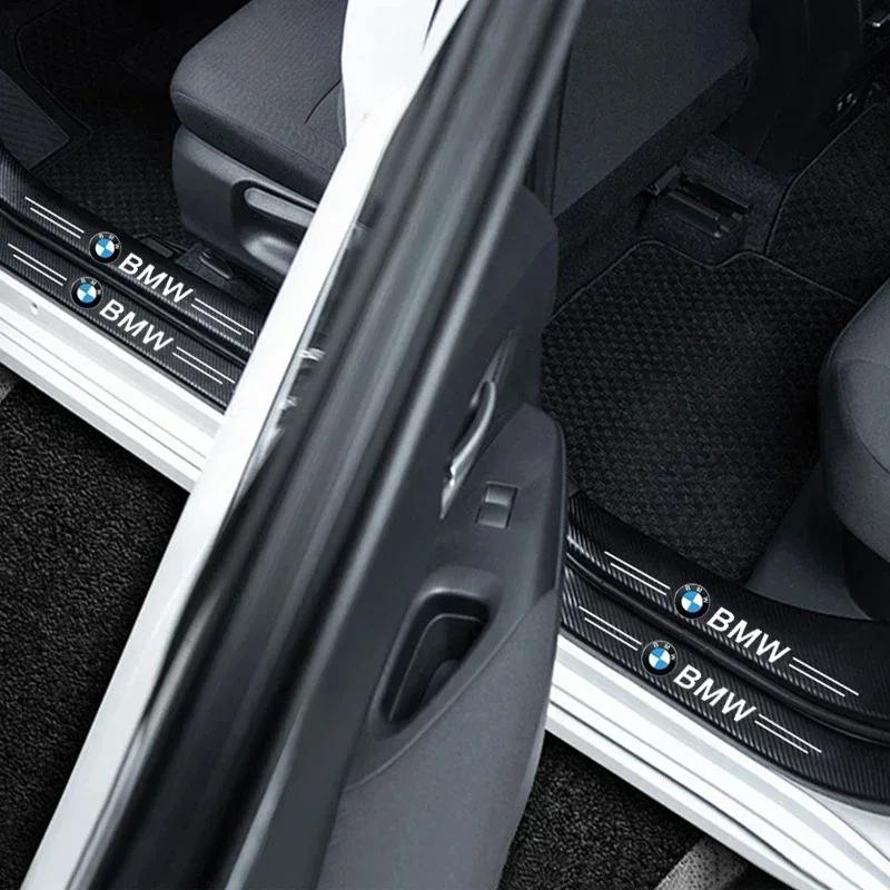 BWS1 Car Sticker Hot 2025 M Car Door Carbon Fiber Sill Protector Stickers For BMW E91 E30 E34 E53 E61 E62 E93 G30 G20 G05 G11 E48 Ser