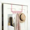 Easy Installation Pink Metal Over Door Hook for Organizing Towel Hat Clothes Home Clothing Storage Solution
