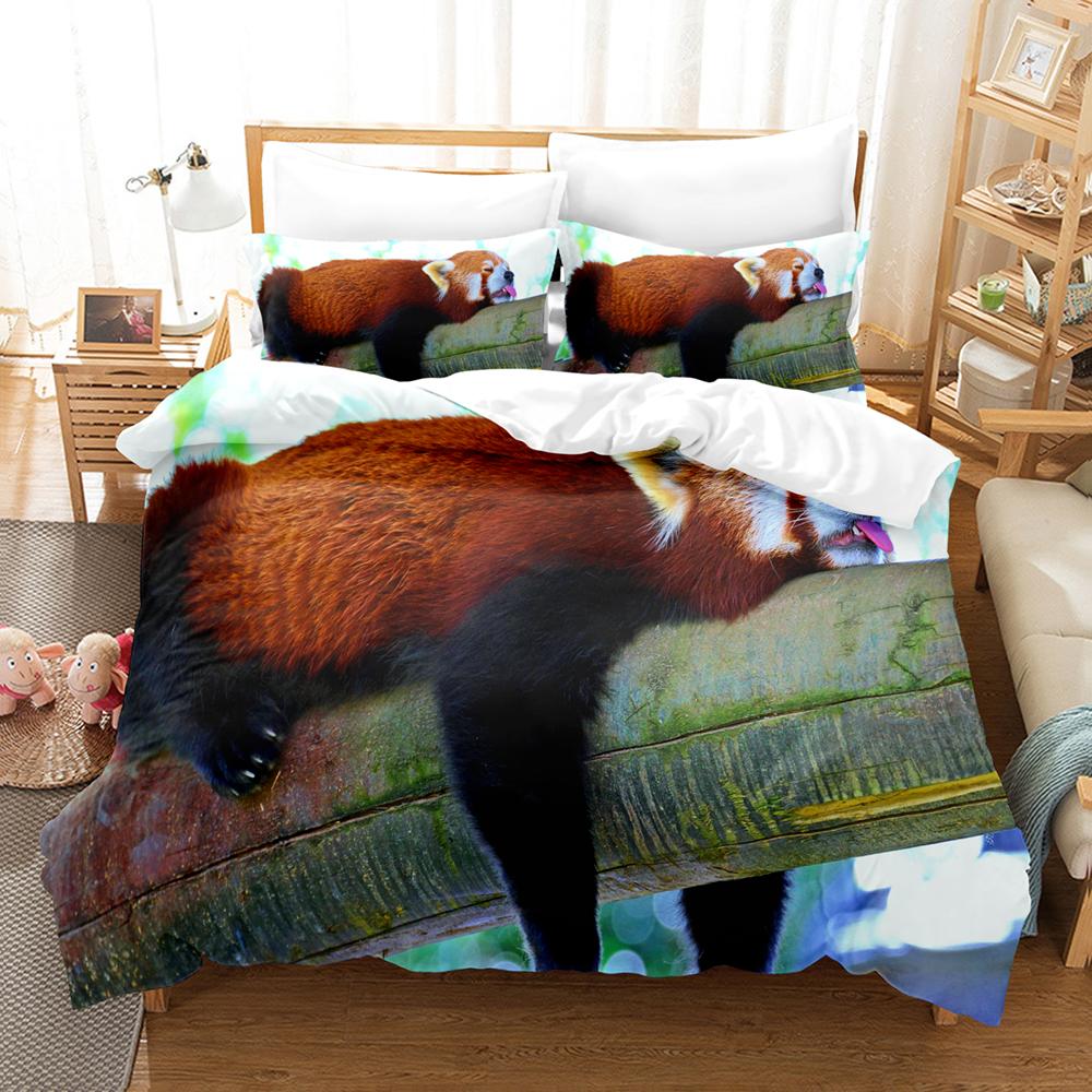 3D The Lesser Panda Bedding Sets Duvet Cover Set With Pillowcase Twin Full Queen King Bedclothes Bed Linen