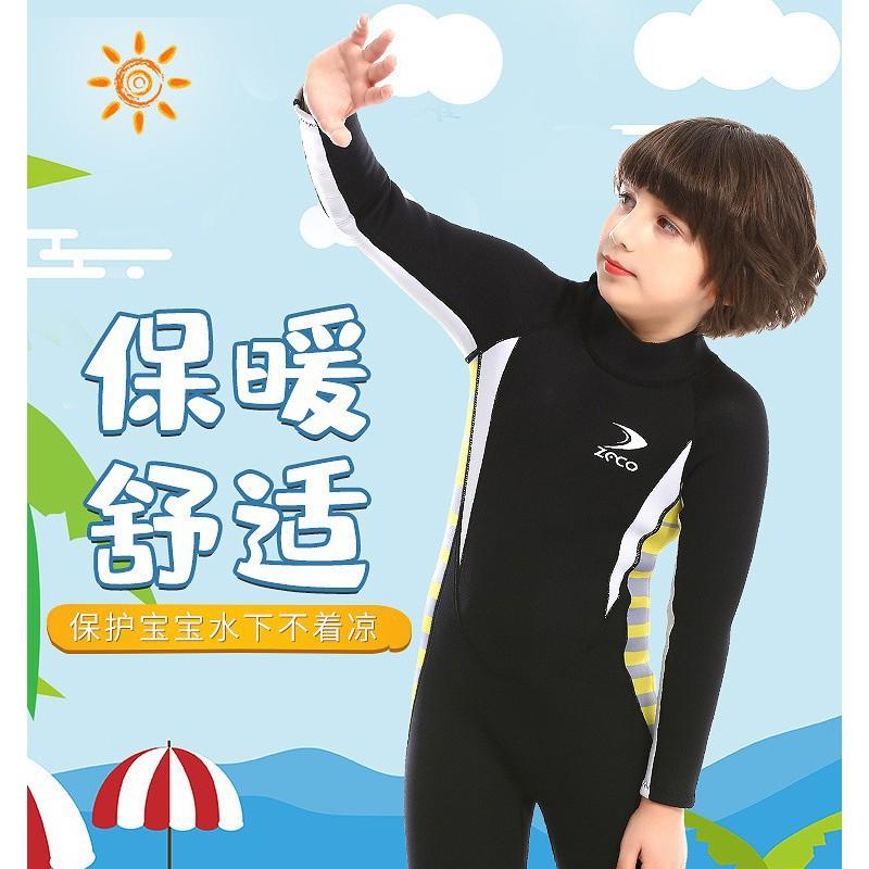 2.5mm Kids Wetsuit Full Body Long Sleeve Neoprene Dive Suit Swimming Surfing Warm Water Sports