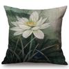 Chinese Retro Painting Style Classical Girl Lotus Cushion Covers Office Car Sofa Chair Home Decoration Cushion Cover Pillow Case
