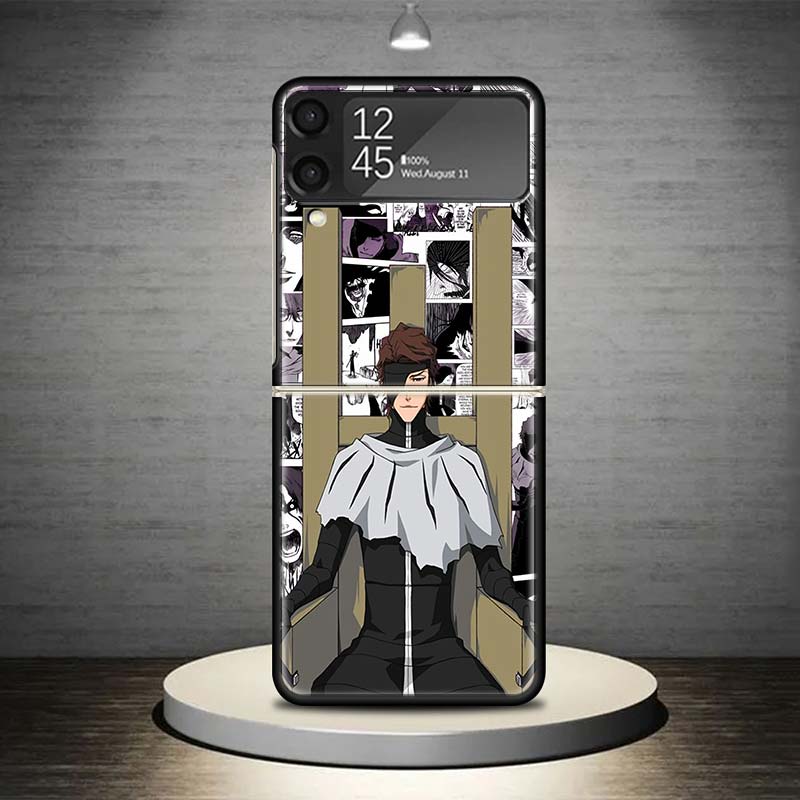 Aizen Sousuke Bleach Phone Case For Samsung Galaxy Z Flip 7 6 5 4 3 5G Shockproof Cover Z Flip7 Flip6 ZFlip5 Flip3 Flip4 Luxury