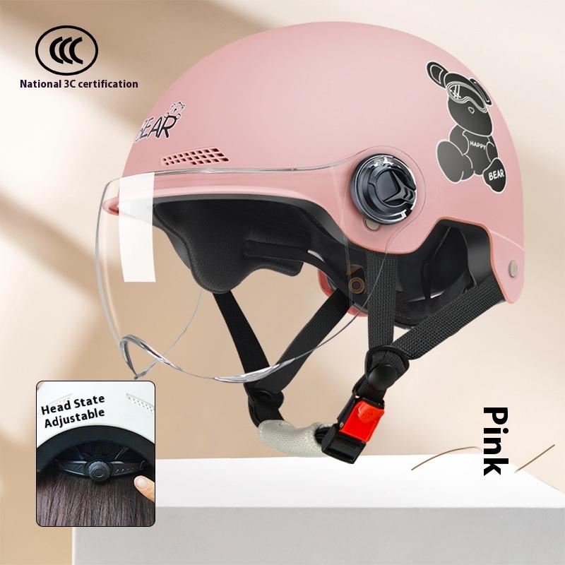 Electric Vehicle, Motorcycle, Women's Summer Battery Car, Half Helmet, Men's Four-season Universal Safety Helmet