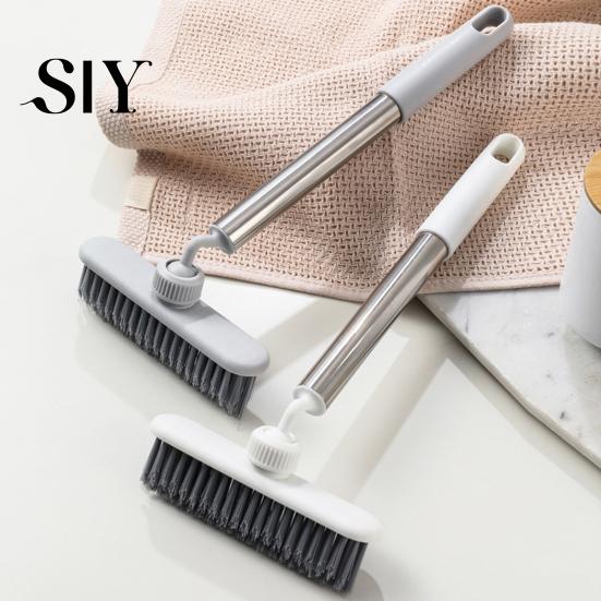 Horizontal Vertical Switch Brush Crevice with Extended Handle Universal Rotation Design Waist Friendly Cleaning Tool V-Shaped Dense Bristles Stubborn
