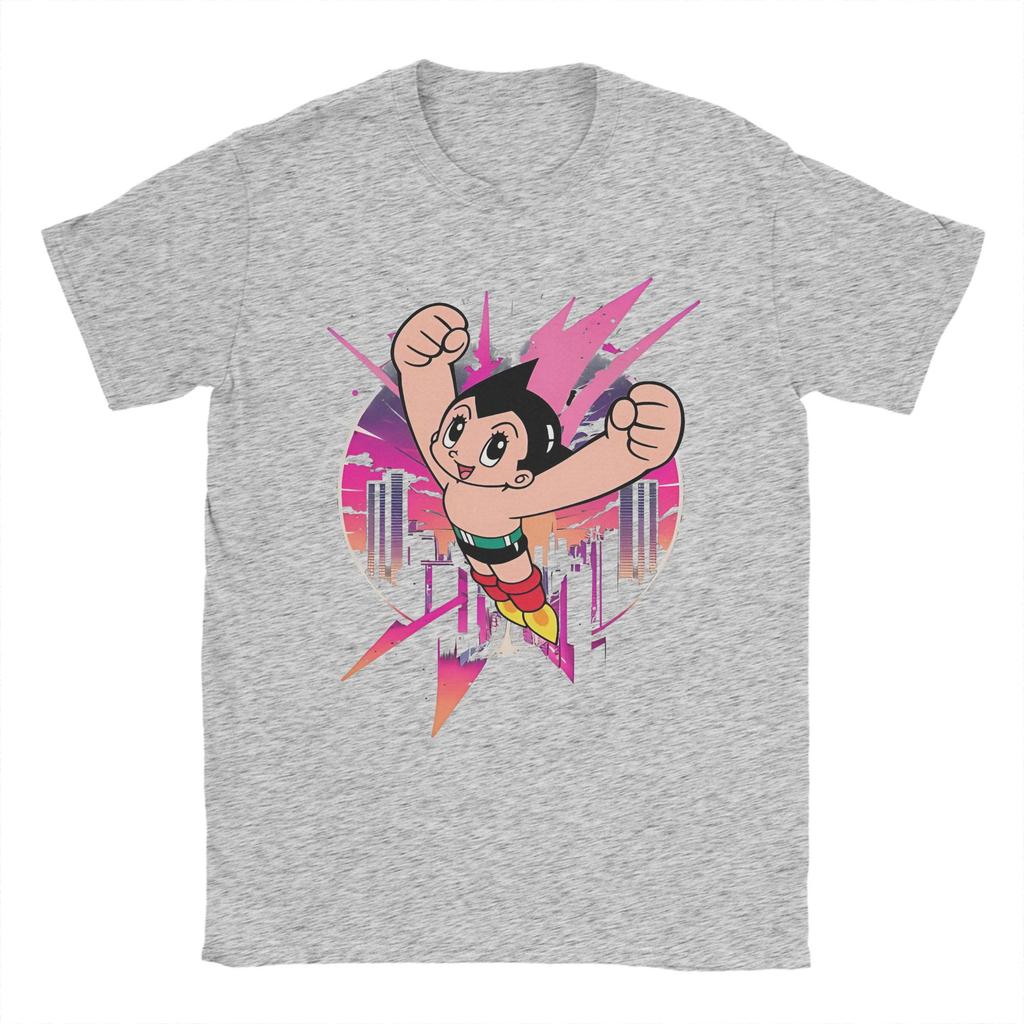 Miniso Men Women Astroboy Astro Boy Exploring T Shirts  Clothes Vintage Short Sleeve Crew Neck Tees Original T-Shirt