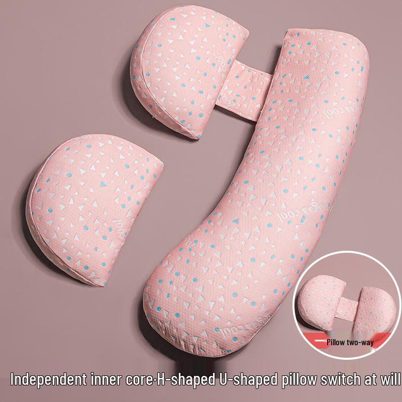 U-Shaped Pregnancy Pillow - Lumbar, Belly, and Back Support for Side Sleepers