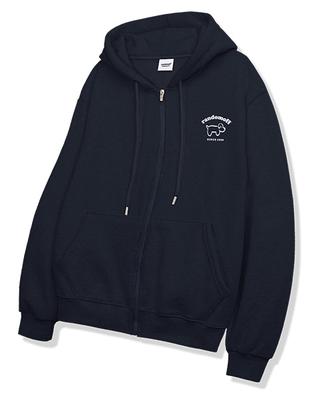 Randomoff [Fleece Lined] Dogy Zip-Up Hoodie [Navy]