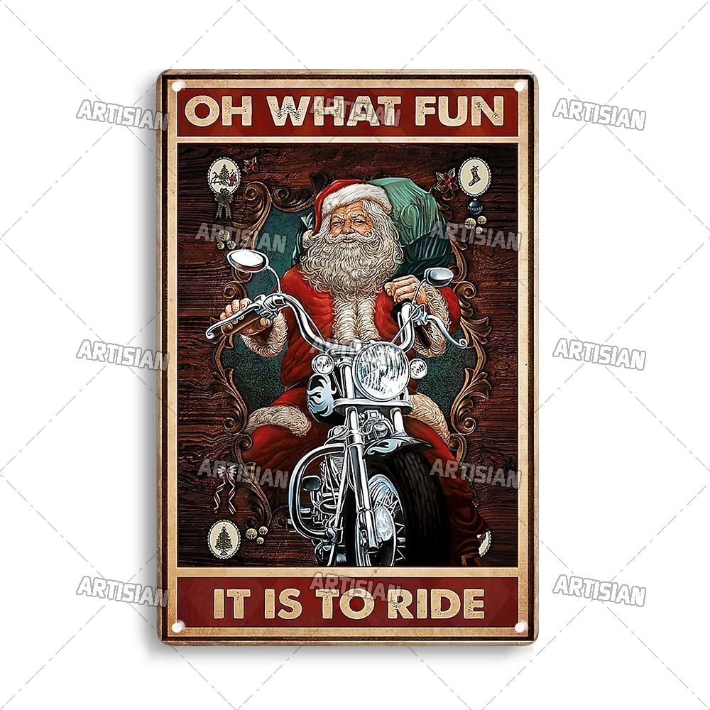 Artisian Riding Metal Plate Motorcycle Tin Sign Motorbike Decorative Poster Wall Decor Garage Bar Pub Club Hotel Cafe Kitchen