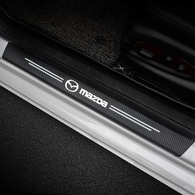 Car Door Sill Scuff Covers Black Door Panel Guards Protector For Mazda 2 3 4 5 6 7 8 323 626 CX5 CX7 CX9 RX8 MX3 MX5 Accessories