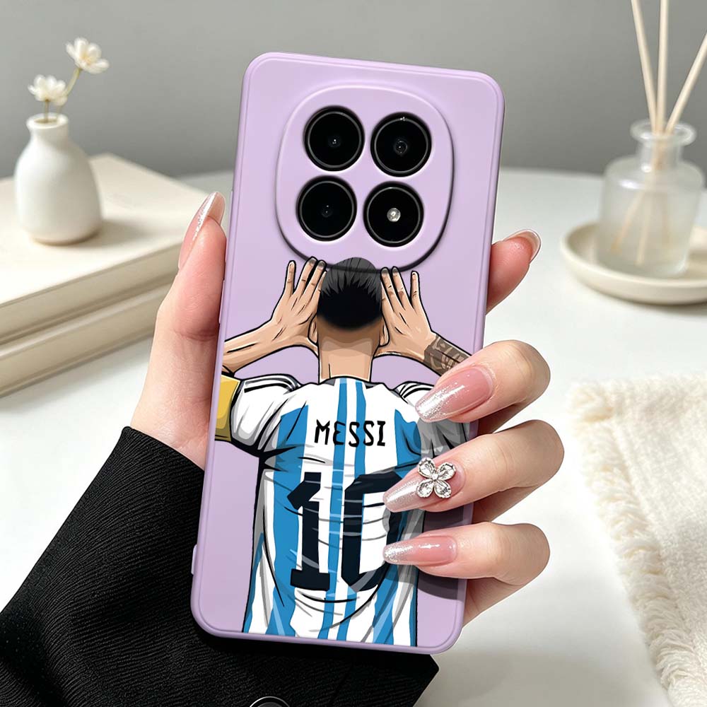 Custodia per Telefono Design Calcio M-Messi Per Xiaomi POCO X8 X7 X6 M8 M7 M6 F8 F7 F6 Pro Max Copertura Liquida in Silicone Ultra Morbido