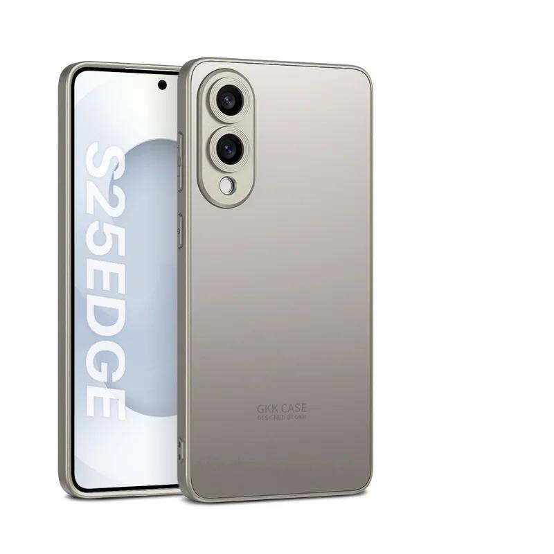 Samsung S25 Edge Ultra Harde Telefoonhoes met TPU Zachte Rand Precisie Schokbestendig Huidgevoel Plastic Beschermhoes voor S25