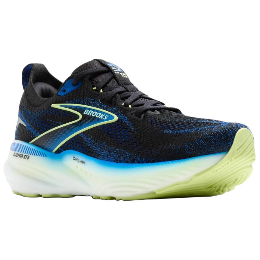 Brooks Glycerin GTS 22 Black Cobalt Men Sneakers Neo-Yellow 110446-1D-002