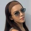 Ovaler rahmenloser Sonnenbrille mit geschliffener Kante 2025: Trendiger europäisch-amerikanischer Promi-Stil für Damen