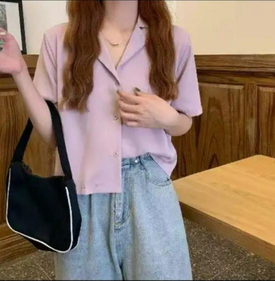 Spring 2026 Korean Retro Style Women's Professional Lapel Short Sleeve Shirt