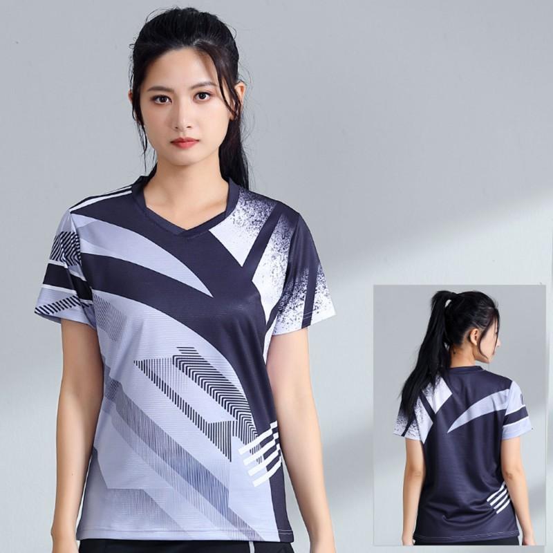 Quick-Dry Sport Set Badminton Tennis Pickleball Volleyball Men Women Athletic Wear Short Sleeve