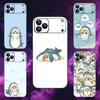 Cute Cat Shark Phone Case For iPhone 17,16,15,14,13,12,11,Pro,Max,Plus,E,SE4,Air,Mini Black Soft Funda