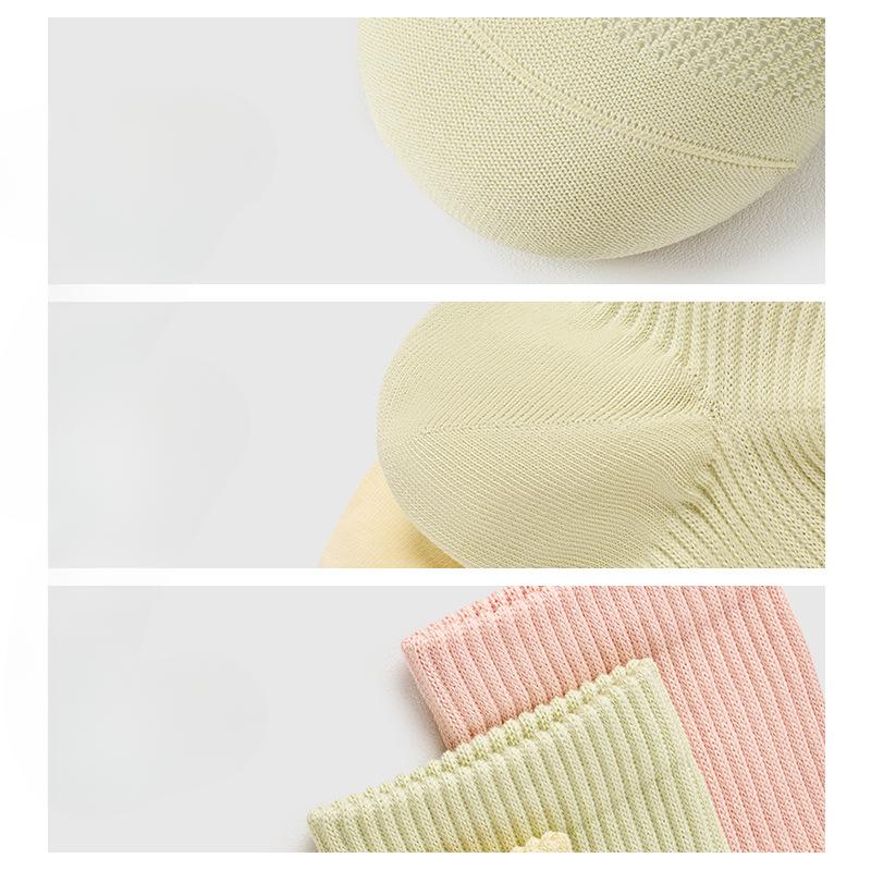 Boneless Socks for Women, Right-angle Mid-calf Socks, Summer Thin Women's Short Socks, Deodorizing and Antibacterial, Mesh Pure Cotton Socks