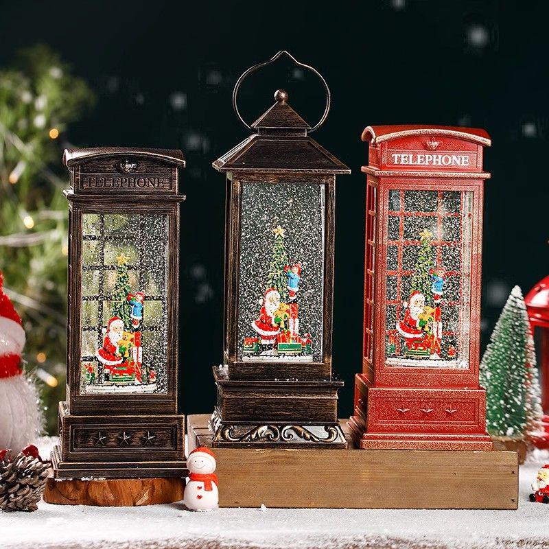 Christmas Carousel Musical Snow Globe: Old Man & Girl Birthday Gift for Children