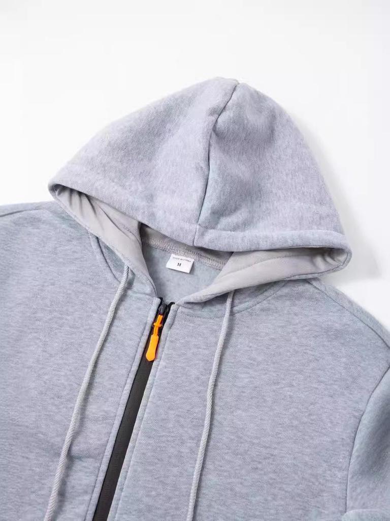 Men's Multi-Pocket Plus Size Cardigan Hoodie - Spring/Autumn Casual Sports Jacket