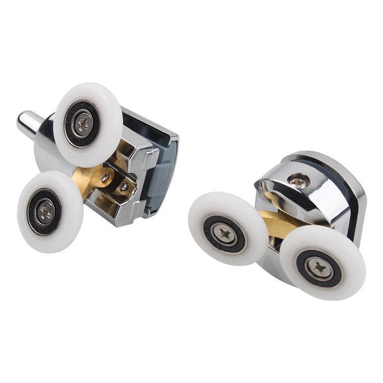 Vintage Glass Sliding Shower Door Double-Wheel Pulley Hardware Accessory Set