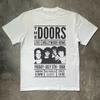 Hot! The Doors Live At Hollywood 1968 Tour Unisex White T-Shirt Tops Tees Men's Women's Reprint