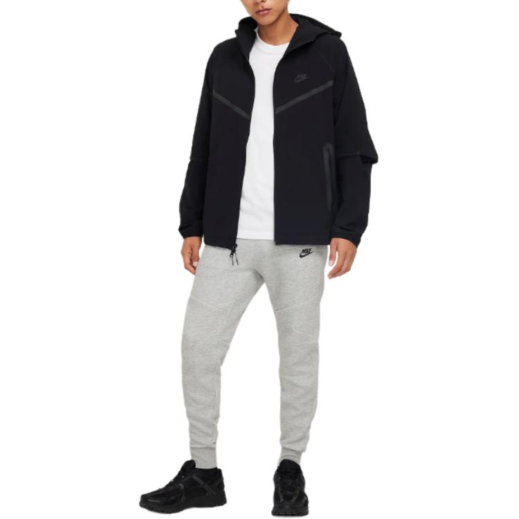 

Nike Logo Print Lace-Up Slim Fit Mid-Rise Knitted Sports Pants Men bottoms Gray HV0960-063 S