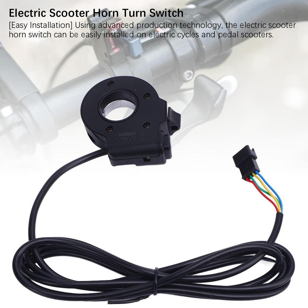 Elektroroller Blink- und Hupenschalter 2 in 1 Elektrorad Hupe Blinker Schalter für 22,2mm Lenker