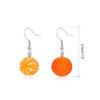 Popular Personality for Creative Colorful Orange Earrings Women's All-match Earr