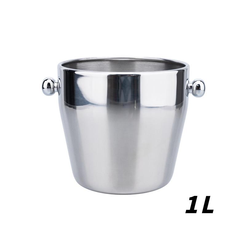 

Stainless Steel Ice Bucket Beer Champagne Cooler Portable Bar KTV Wine Chilling Container