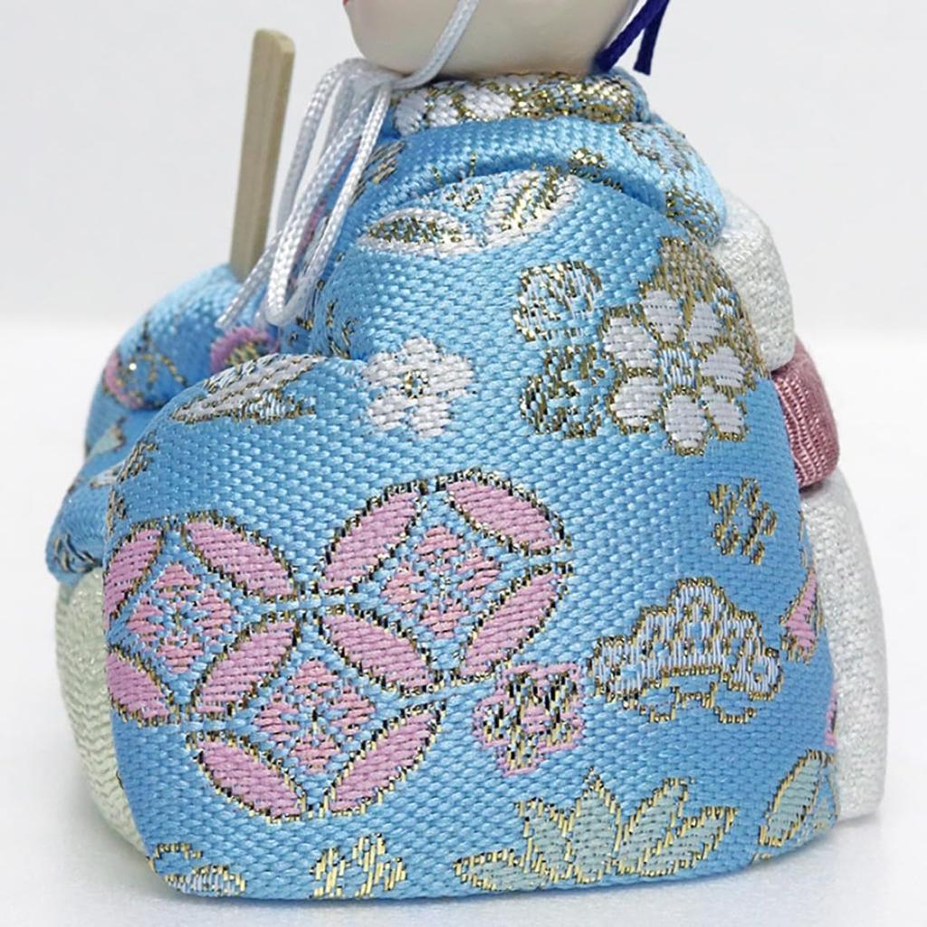 Kotohoki Shizuku Wooden Doll with Display Round Folding and Stand, Tray, Screen, Accessories, White, KTH-3201B-S1