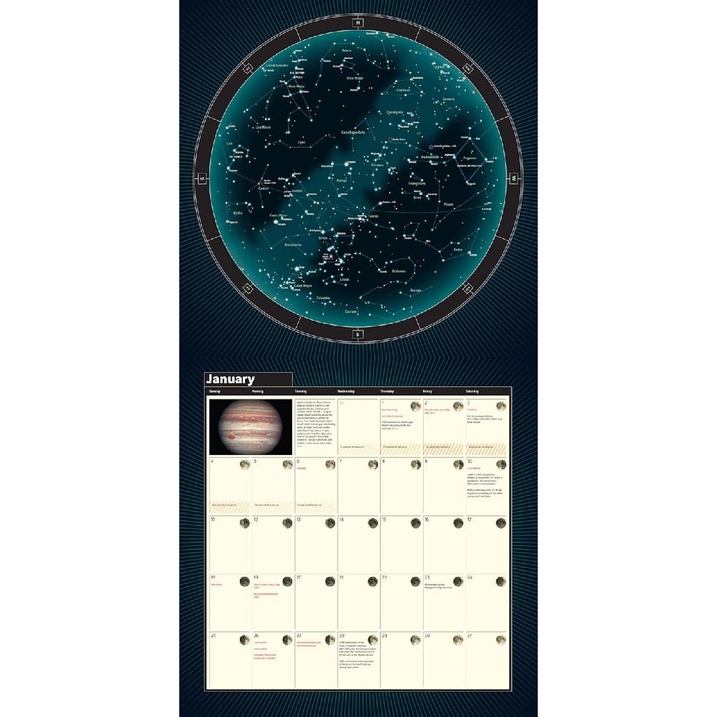 A Year of the Night Sky Wall Calendar 2026 Monthly, January-December 12'' x 12"