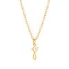 Gold Heart Alphabet Jewelry Necklace With O Chain For Female Fashion Accessory